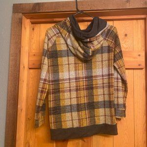 Plaid Yellow Gray Maroon Black Sweater